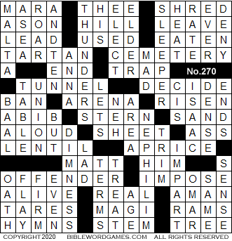 Free Bible Crossword