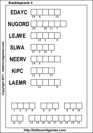 Free Bible Christian Family Double puzzle