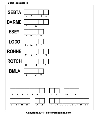 free Bible double puzzle