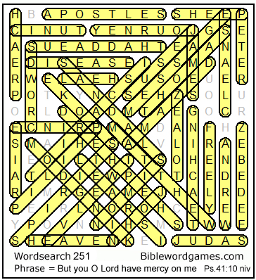 Free Bible wordsearch puzzle