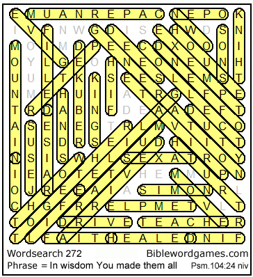 Free Bible Wordsearch Puzzle