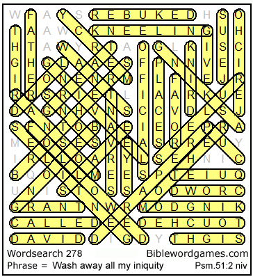 Bible wordsearch puzzle